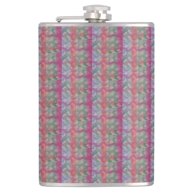 Pastel Abstract  Hip Flask (Front)