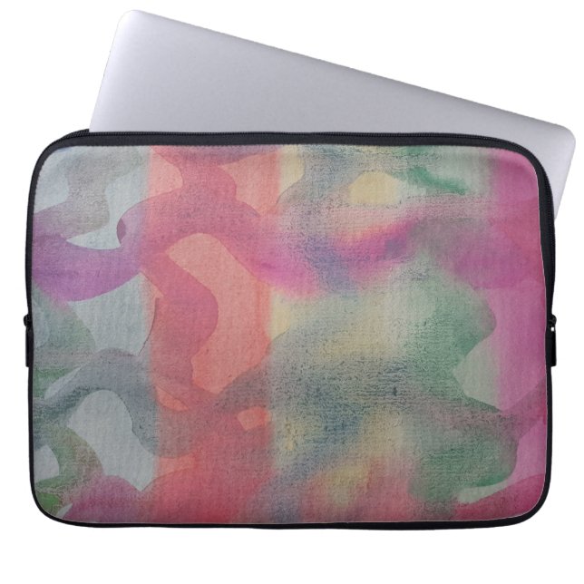 Pastel Abstract Laptop Sleeve (Front)