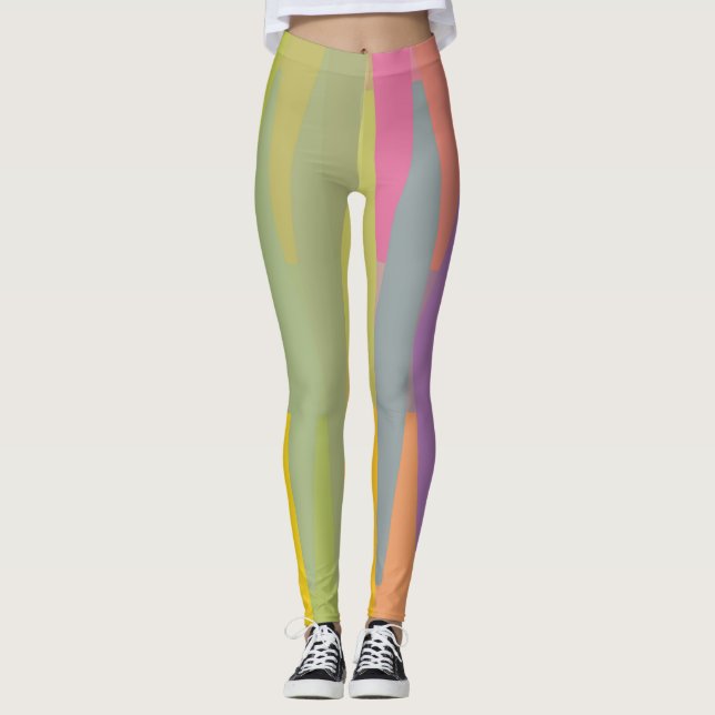 Pastel Abstract Leggings (Front)