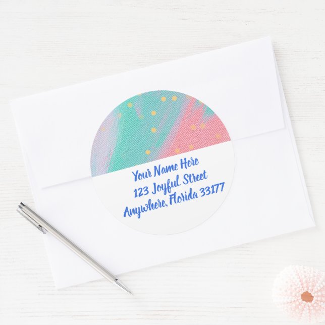 Pastel Abstract Modern Return Address Labels (Envelope)