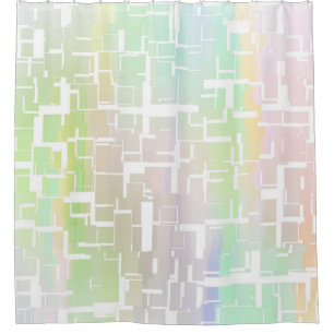Pastel Abstract Multicolored Pattern Shower Curtain