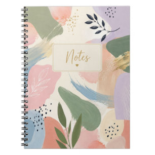 Pastel Abstract Notes Notebook 