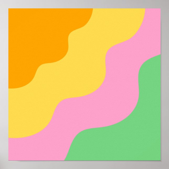 Pastel Abstract Pattern Poster (Front)