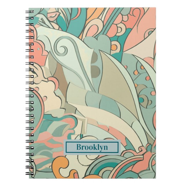 Pastel Abstract Photo Notebook (Front)