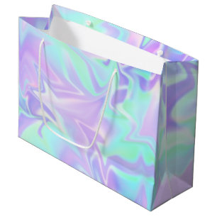Pastel Abstract Purple And Mint Large Gift Bag
