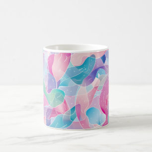Pastel Abstract Ribbon Pattern Coffee Mug