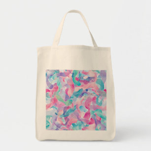 Pastel Abstract Ribbon Pattern Tote Bag