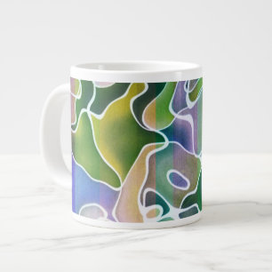Pastel Abstract Stripes Jumbo Mug