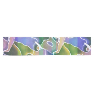 Pastel Abstract Stripes Table Runner