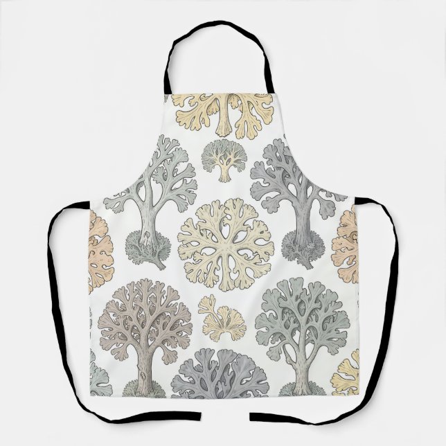 Pastel Abstract Tree Coral Seamless Pattern  Apron (Front)