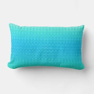 Pastel Abstract Turquoise Blue Green Pattern Lumbar Cushion