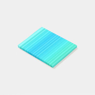 Pastel Abstract Turquoise Blue Green Stripes Post-it Notes