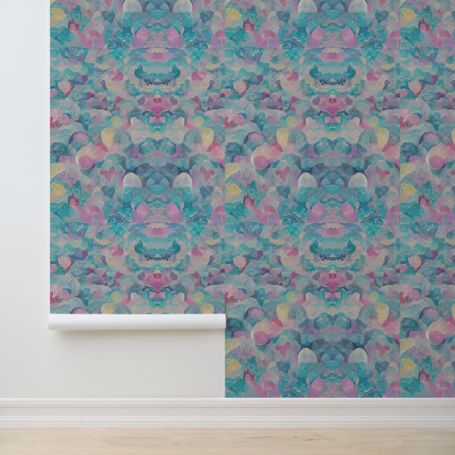 Pastel Abstract with Soft Blues and Pinks Wallpaper (Application)