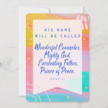 Pastel Abstract Wonderful Counselor Christmas Card