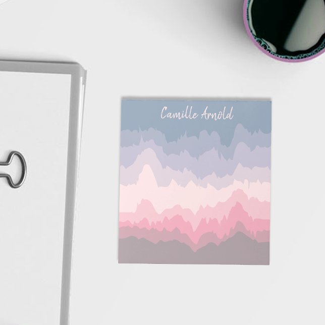 Pastel Abstract Wrinkled Wavy Layered Personalised Notepad (Creator Uploaded)