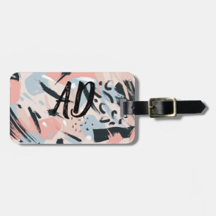 Pastel abstraction luggage tag