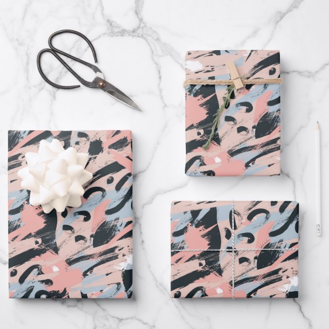 Pastel Abstraction Wrapping Paper Sheet (Front)