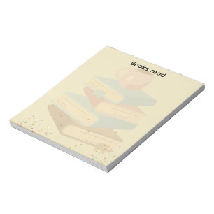 Pastel Aesthetic Book Stack Cozy Reading Custom No Notepad