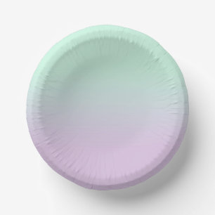 Pastel Aesthetic Mint And Lilac Gradient Ombre   Paper Plate