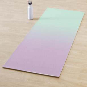 Pastel Aesthetic Mint And Lilac Gradient Ombre   Yoga Mat