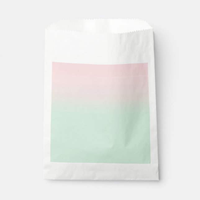 Pastel Aesthetic Muted Gradient Pink Mint Green    Favour Bag (Front)