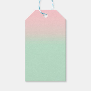 Pastel Aesthetic Muted Gradient Pink Mint Green    Gift Tags