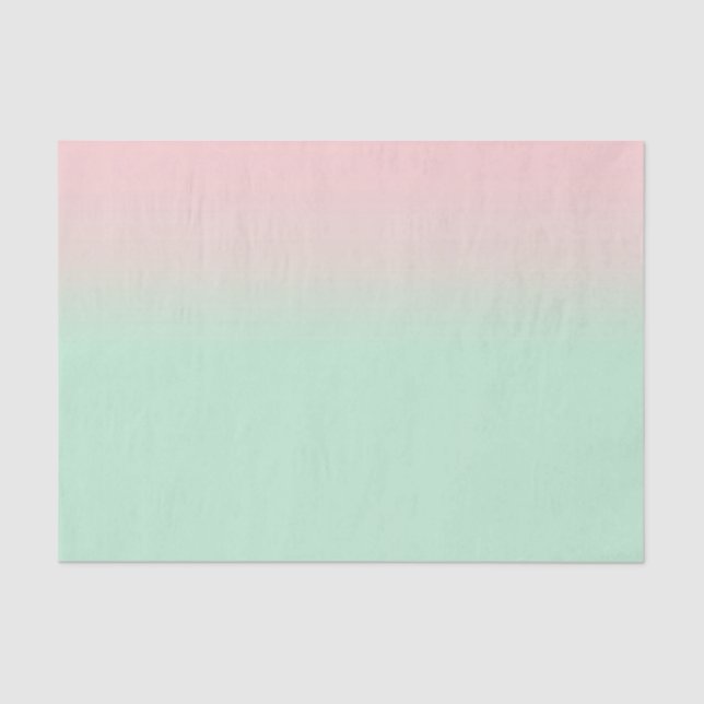 Pastel Aesthetic Muted Gradient Pink Mint Green  Tissue Paper (Front)