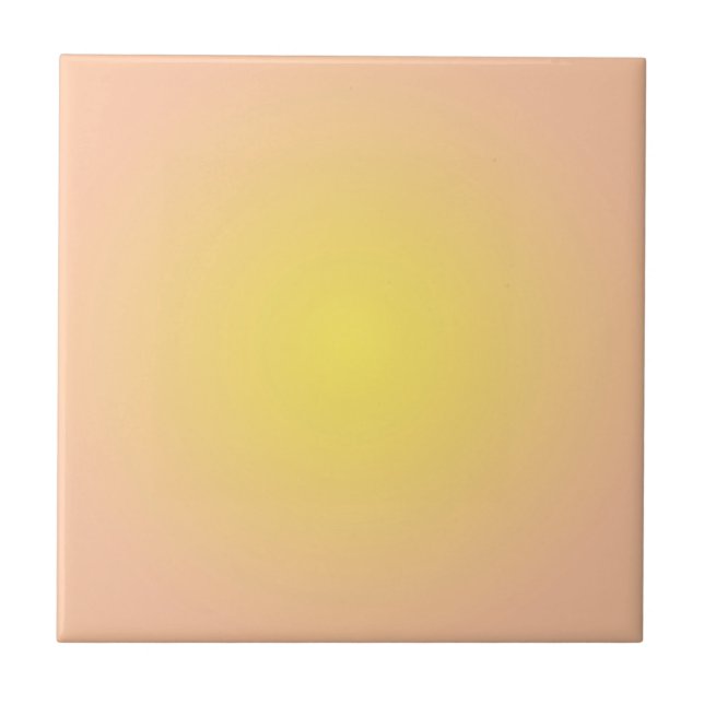 Pastel Aesthetic Peach Orange Yellow Gradient   Ceramic Tile (Front)