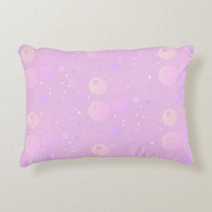 Pastel aesthetic pink dots pattern decorative cushion