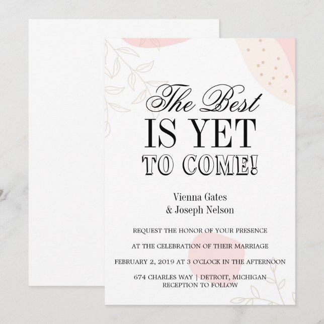 Pastel Aesthetic Simple Invitation | the best  (Front/Back)