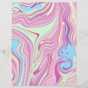 Pastel Agate Marble Pattern Swirl Art Craft Paper