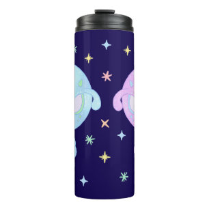 Pastel Alien Twin Sisters   Cute Cosmic Kawaii Thermal Tumbler