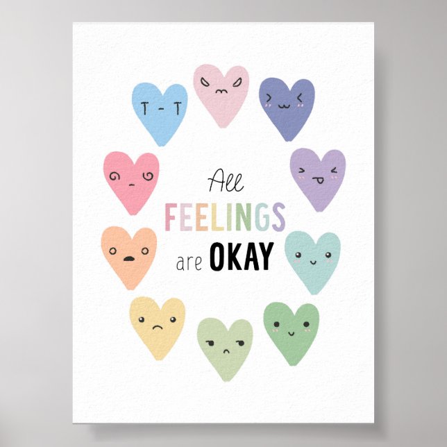 Pastel All feelings are OK poster (Front)