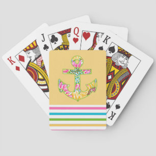 Pastel Anchor Playing Cards