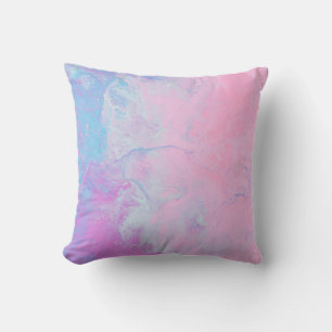 PASTEL AND BLUE PAINT CUSHION