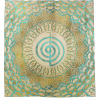 Pastel and Gold Choku Rei Symbol in Mandala