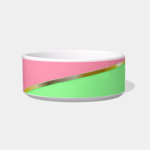 Pastel and Gold Pet Bowl
