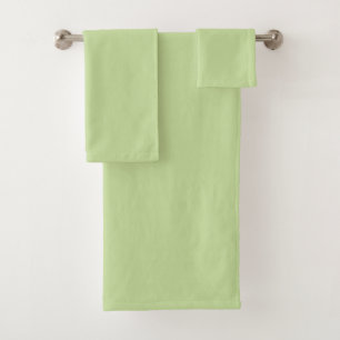 Pastel Apple Green Solid Colour Bath Towel Set