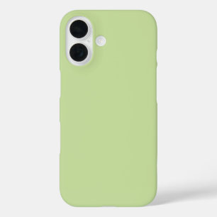 Pastel Apple Green Solid Colour iPhone 16 Case