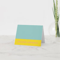 Pastel Aqua Blue and Yellow Geometric Personalised