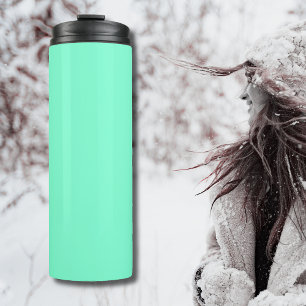 Pastel Aqua Solid Colour   Classic   Elegant Thermal Tumbler