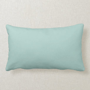 Pastel Aquamarine Blue-Green Solid Colour SW 0063 Lumbar Cushion