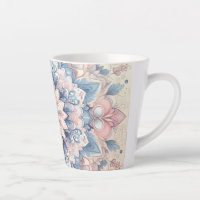 Pastel Arabesque Mandala Art Latte Mug 