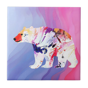 Pastel Arctic Explorer in Watercolour       Ceramic Tile