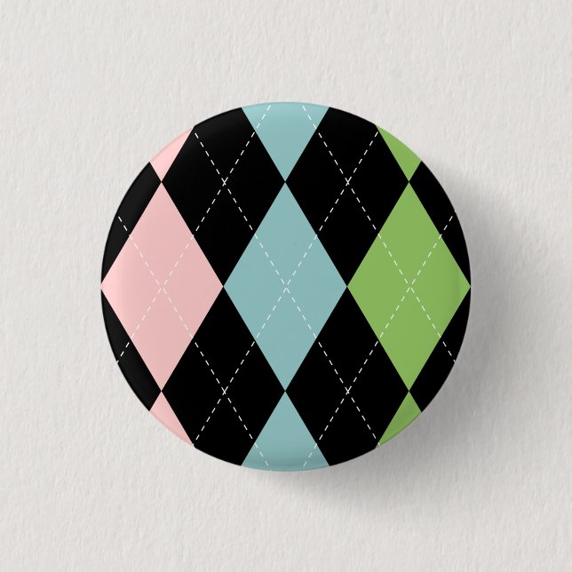 Pastel Argyle Button (Front)