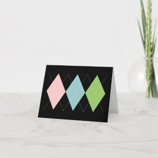 Pastel Argyle Card