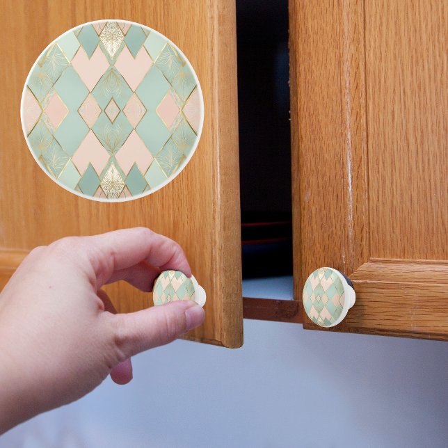 Pastel Argyle Ceramic Knob (Creator Uploaded)