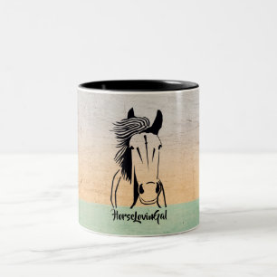 Pastel Artistic Horse Lovin' Gal Mug