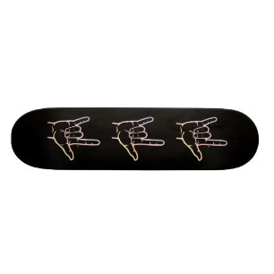 Pastel ASL I Love You Skateboard