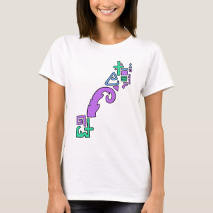 Pastel Assymetric Geometric Graphic Tee